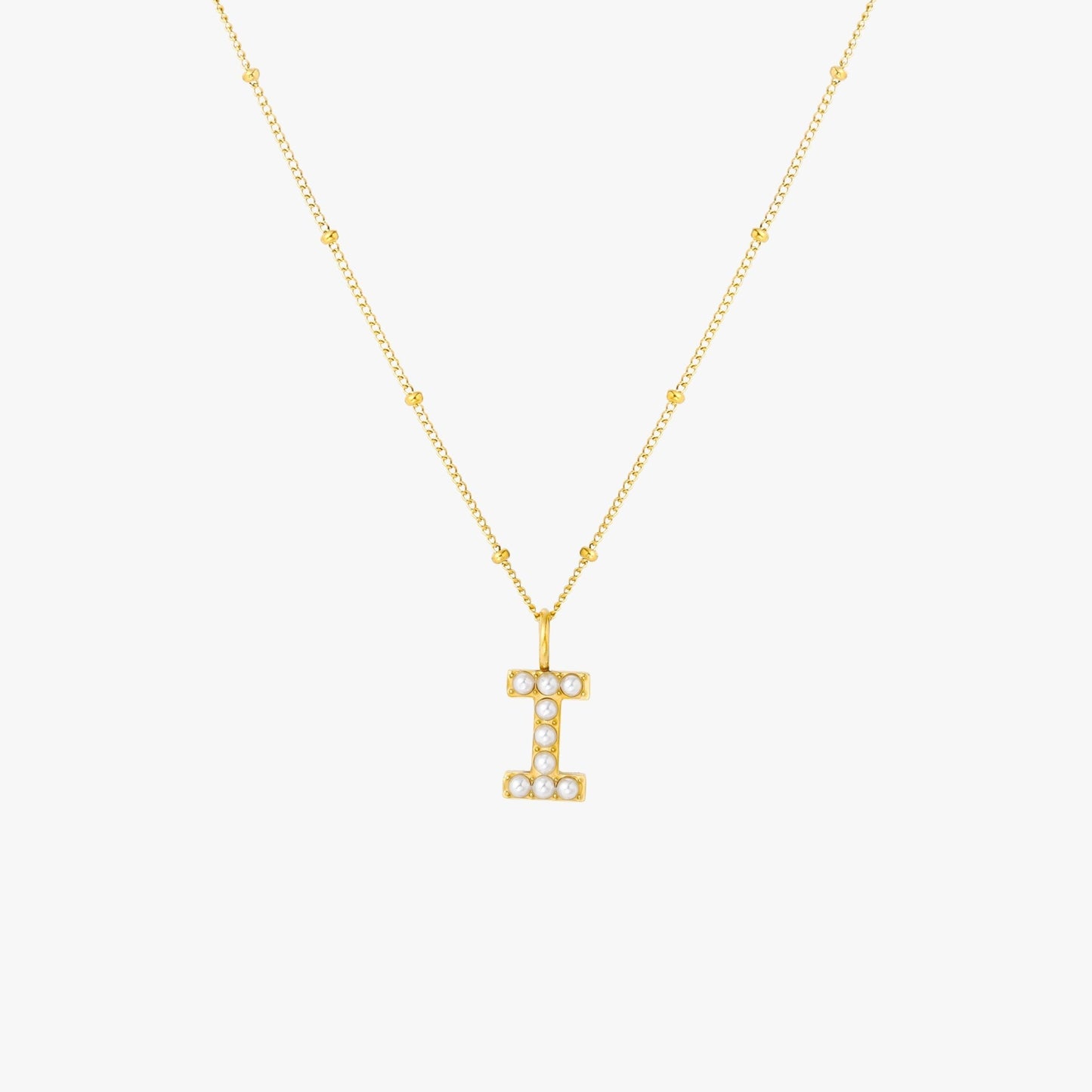 Pearl Initial Necklace