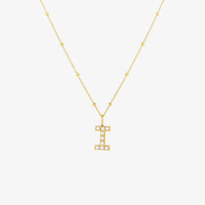 Pearl Initial Necklace