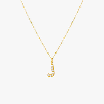 Pearl Initial Necklace