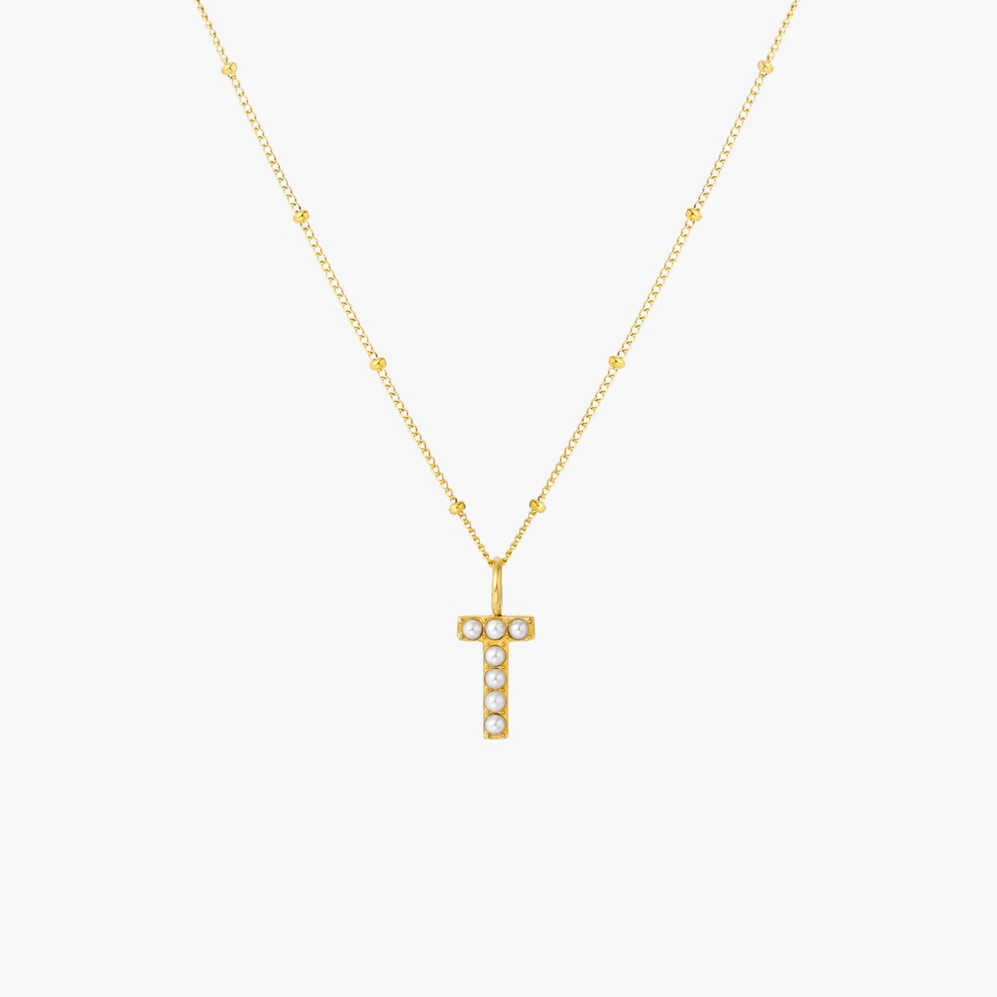 Pearl Initial Necklace