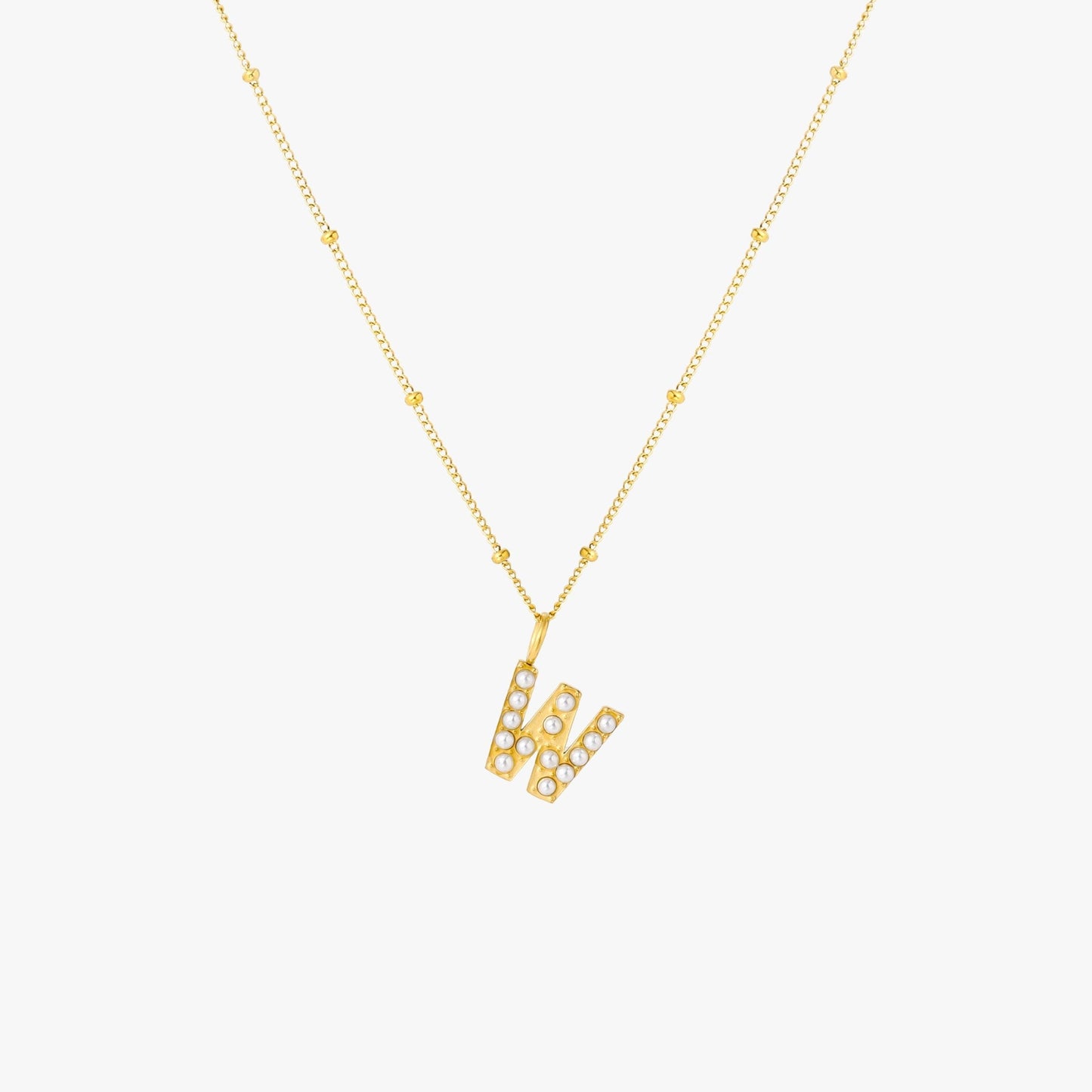 Pearl Initial Necklace