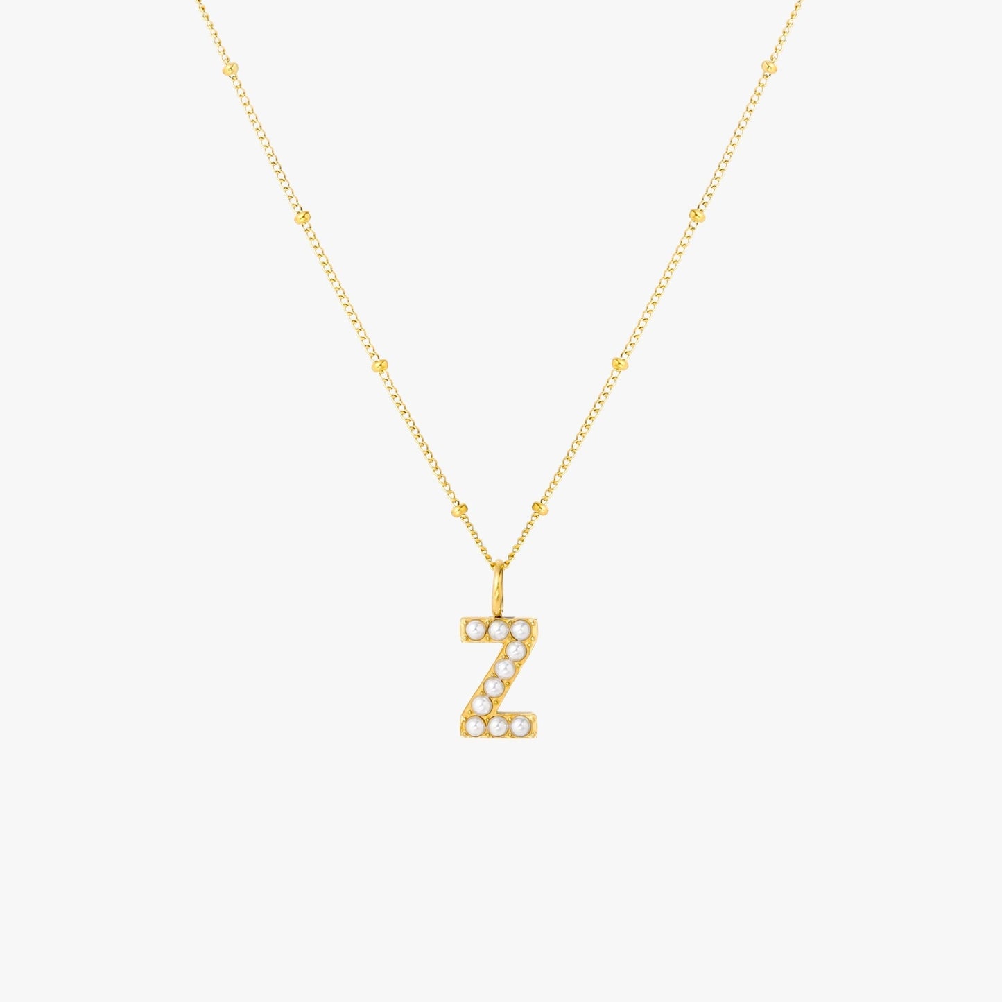 Pearl Initial Necklace