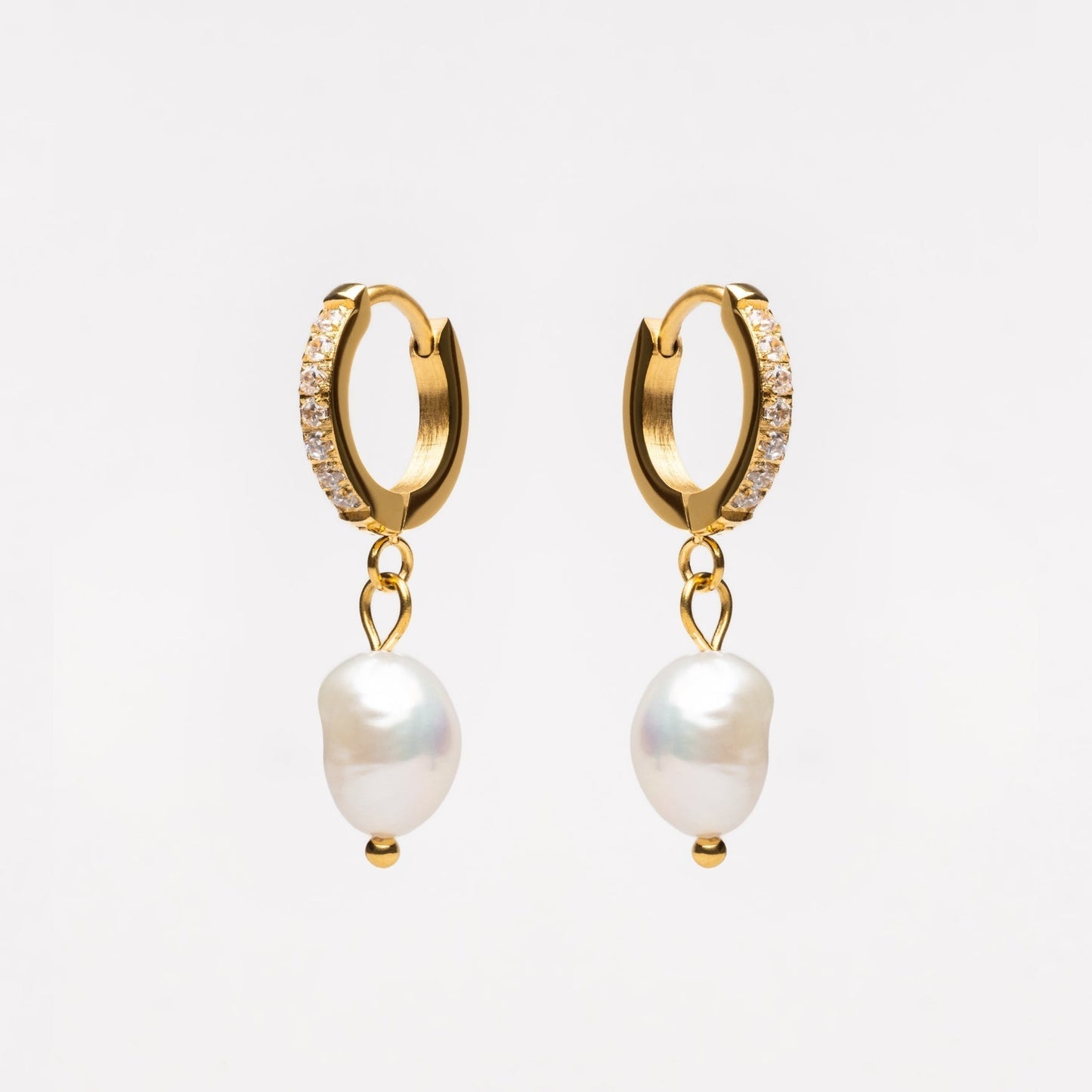 Freshwater Pearl Hoop Earrings