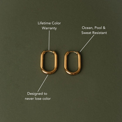 Oval Hoop Earrings