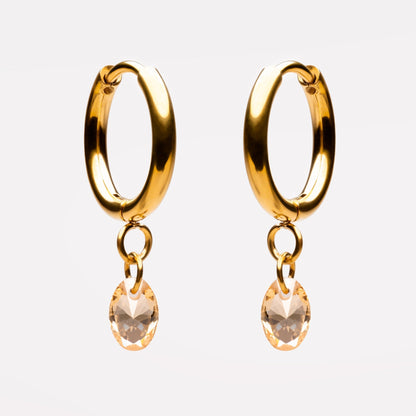 Rosé Drop Earrings