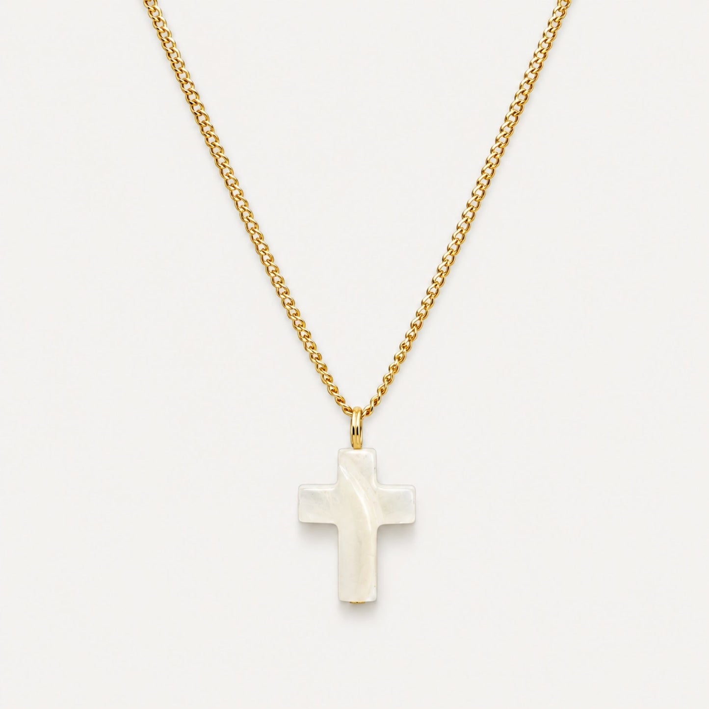 Mother of Pearl Cross Necklace