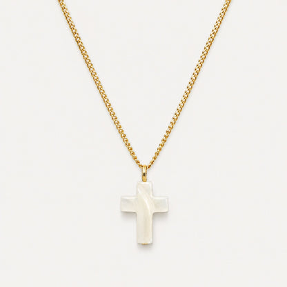 Mother of Pearl Cross Necklace