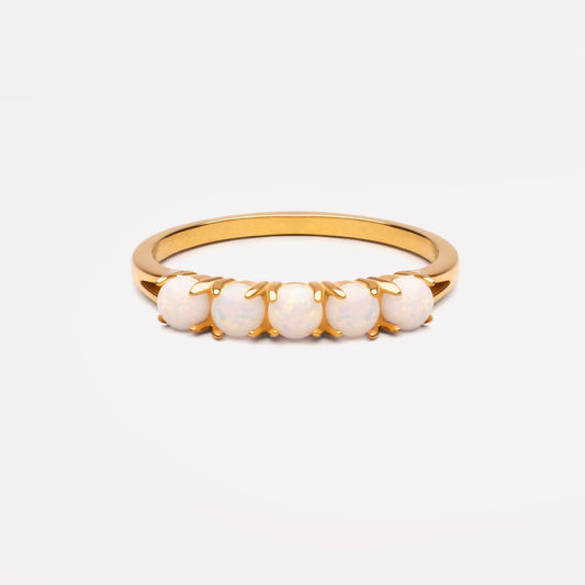 Opal Band Ring